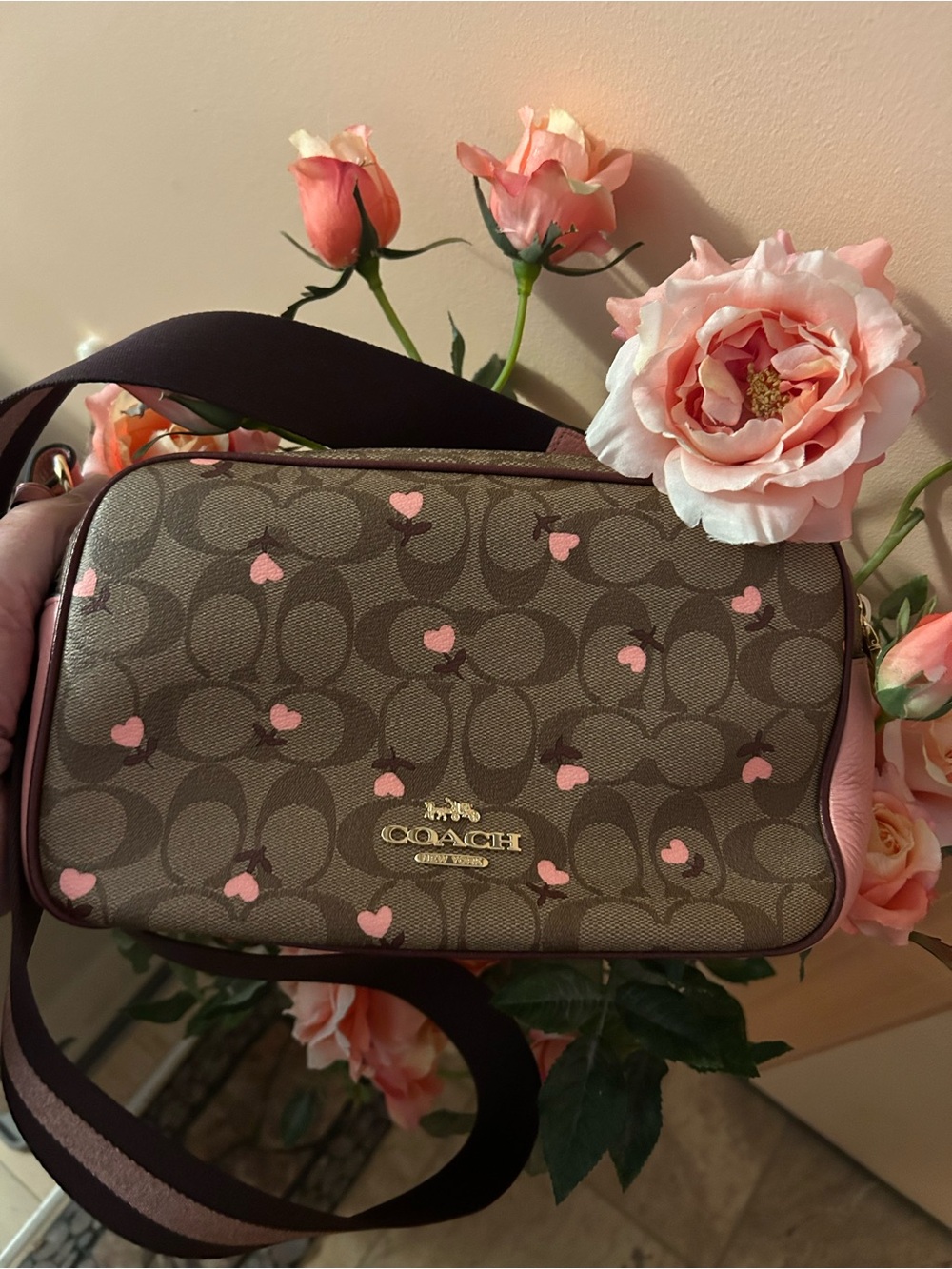 💕New Coach Shoulder Bag and Matching Wristlet 💕
